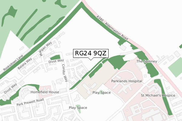RG24 9QZ map - large scale - OS Open Zoomstack (Ordnance Survey) RG24 9QZ map - large scale - OS Open Zoomstack (Ordnance Survey)