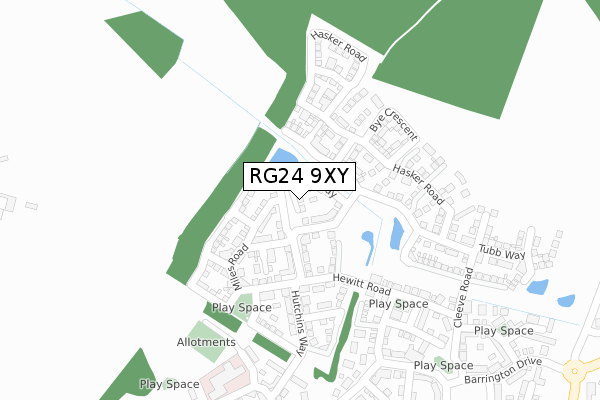 RG24 9XY map - large scale - OS Open Zoomstack (Ordnance Survey) RG24 9XY map - large scale - OS Open Zoomstack (Ordnance Survey)