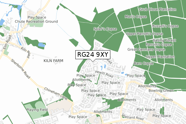 RG24 9XY map - small scale - OS Open Zoomstack (Ordnance Survey) RG24 9XY map - small scale - OS Open Zoomstack (Ordnance Survey)