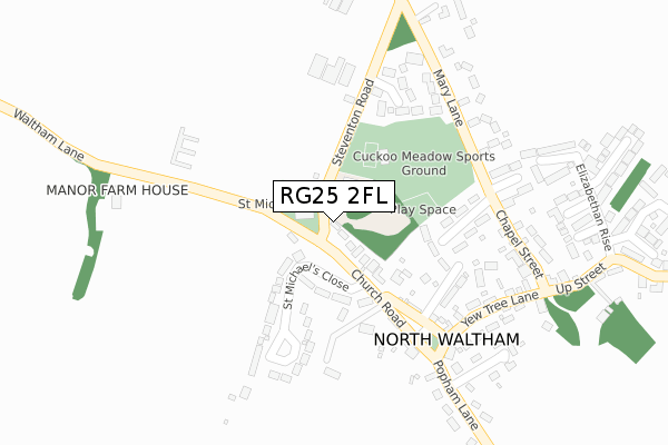 RG25 2FL map - large scale - OS Open Zoomstack (Ordnance Survey)