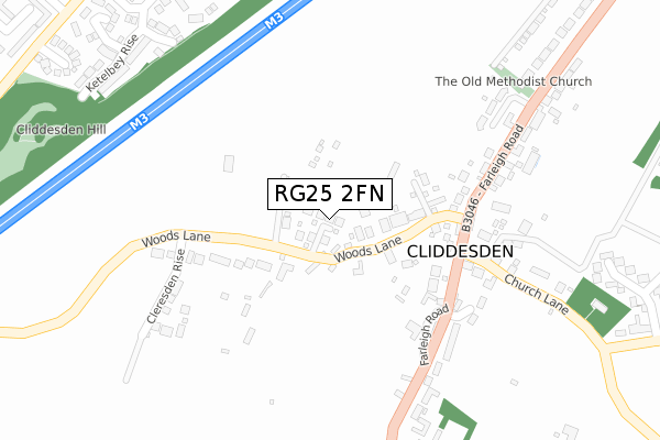 RG25 2FN map - large scale - OS Open Zoomstack (Ordnance Survey)