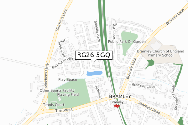 RG26 5GQ map - large scale - OS Open Zoomstack (Ordnance Survey) RG26 5GQ map - large scale - OS Open Zoomstack (Ordnance Survey)