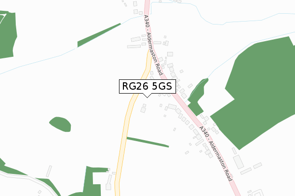RG26 5GS map - large scale - OS Open Zoomstack (Ordnance Survey)