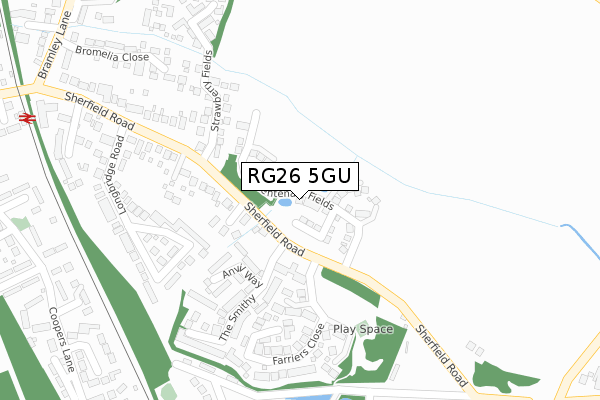 RG26 5GU map - large scale - OS Open Zoomstack (Ordnance Survey)