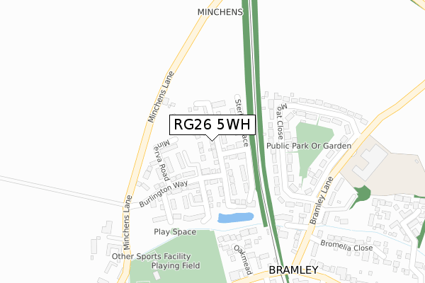 RG26 5WH map - large scale - OS Open Zoomstack (Ordnance Survey)