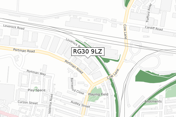 RG30 9LZ map - large scale - OS Open Zoomstack (Ordnance Survey) RG30 9LZ map - large scale - OS Open Zoomstack (Ordnance Survey)