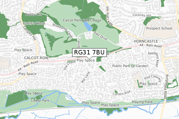 RG31 7BU map - small scale - OS Open Zoomstack (Ordnance Survey) RG31 7BU map - small scale - OS Open Zoomstack (Ordnance Survey)