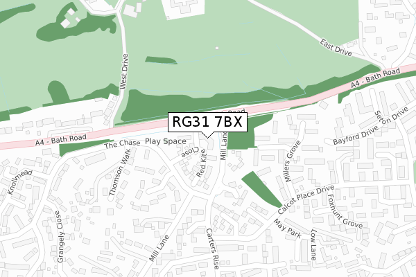 RG31 7BX map - large scale - OS Open Zoomstack (Ordnance Survey) RG31 7BX map - large scale - OS Open Zoomstack (Ordnance Survey)