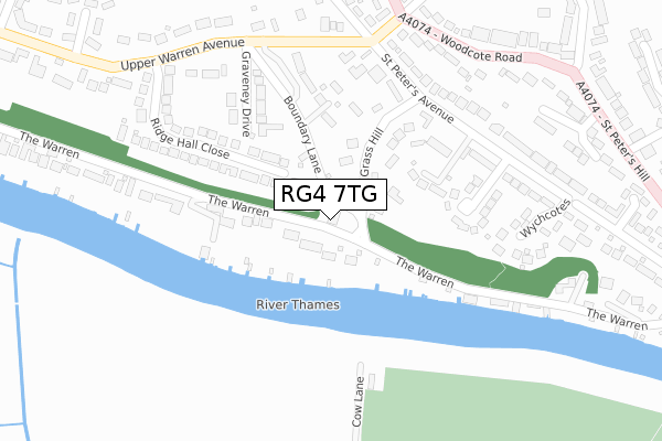 RG4 7TG map - large scale - OS Open Zoomstack (Ordnance Survey) RG4 7TG map - large scale - OS Open Zoomstack (Ordnance Survey)