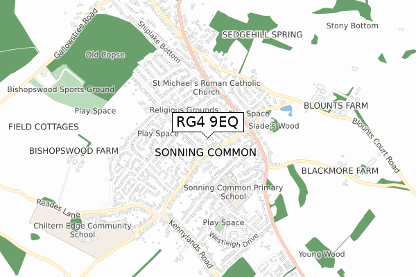 RG4 9EQ map - small scale - OS Open Zoomstack (Ordnance Survey)