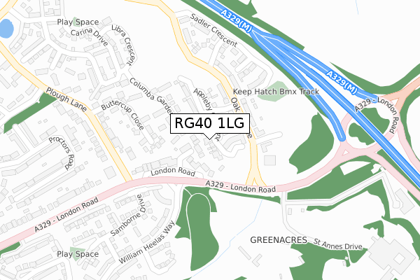 RG40 1LG map - large scale - OS Open Zoomstack (Ordnance Survey) RG40 1LG map - large scale - OS Open Zoomstack (Ordnance Survey)