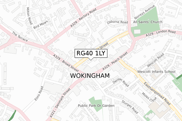 RG40 1LY map - large scale - OS Open Zoomstack (Ordnance Survey) RG40 1LY map - large scale - OS Open Zoomstack (Ordnance Survey)