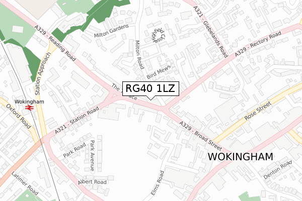 RG40 1LZ map - large scale - OS Open Zoomstack (Ordnance Survey) RG40 1LZ map - large scale - OS Open Zoomstack (Ordnance Survey)