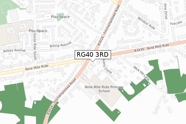 RG40 3RD map - large scale - OS Open Zoomstack (Ordnance Survey)