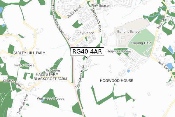 RG40 4AR map - small scale - OS Open Zoomstack (Ordnance Survey) RG40 4AR map - small scale - OS Open Zoomstack (Ordnance Survey)