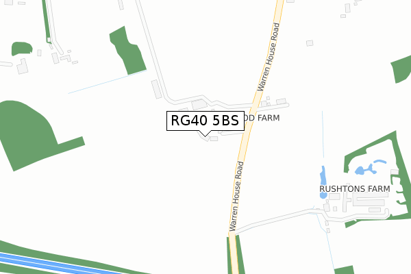 RG40 5BS map - large scale - OS Open Zoomstack (Ordnance Survey)