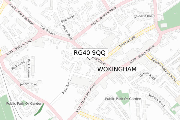 RG40 9QQ map - large scale - OS Open Zoomstack (Ordnance Survey) RG40 9QQ map - large scale - OS Open Zoomstack (Ordnance Survey)