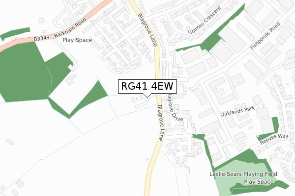 RG41 4EW map - large scale - OS Open Zoomstack (Ordnance Survey) RG41 4EW map - large scale - OS Open Zoomstack (Ordnance Survey)