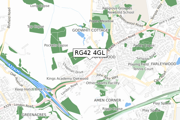 RG42 4GL map - small scale - OS Open Zoomstack (Ordnance Survey)