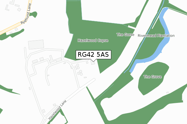 RG42 5AS map - large scale - OS Open Zoomstack (Ordnance Survey)