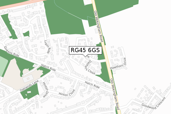 RG45 6GS map - large scale - OS Open Zoomstack (Ordnance Survey) RG45 6GS map - large scale - OS Open Zoomstack (Ordnance Survey)