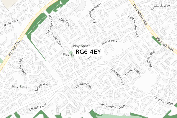 RG6 4EY map - large scale - OS Open Zoomstack (Ordnance Survey)