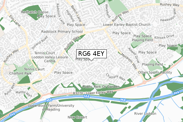 RG6 4EY map - small scale - OS Open Zoomstack (Ordnance Survey)