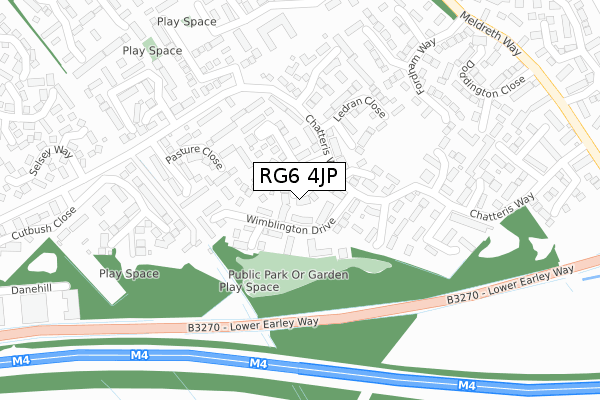 RG6 4JP map - large scale - OS Open Zoomstack (Ordnance Survey)