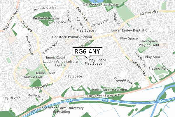 RG6 4NY map - small scale - OS Open Zoomstack (Ordnance Survey)