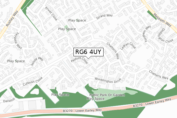 RG6 4UY map - large scale - OS Open Zoomstack (Ordnance Survey)