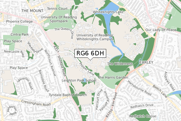 RG6 6DH map - small scale - OS Open Zoomstack (Ordnance Survey)