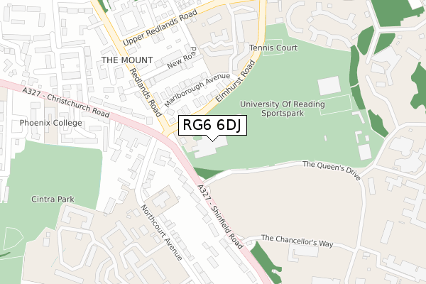 RG6 6DJ map - large scale - OS Open Zoomstack (Ordnance Survey)