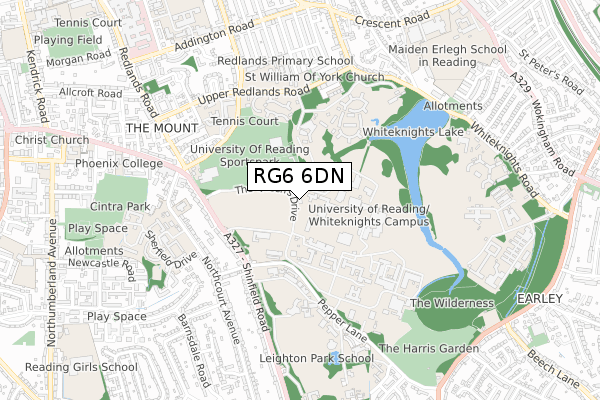 RG6 6DN map - small scale - OS Open Zoomstack (Ordnance Survey)