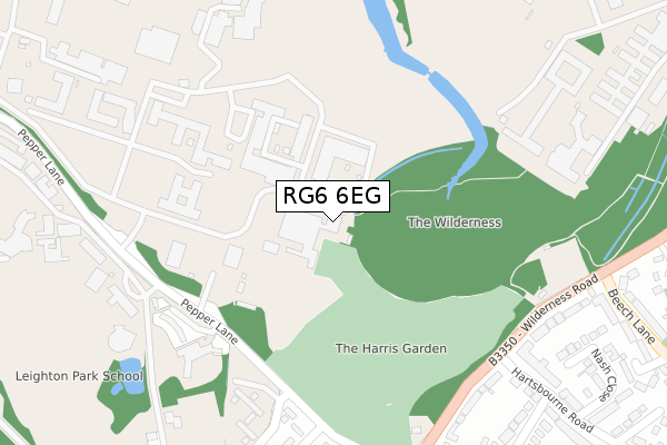 RG6 6EG map - large scale - OS Open Zoomstack (Ordnance Survey)