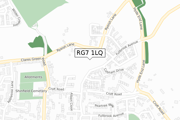 RG7 1LQ map - large scale - OS Open Zoomstack (Ordnance Survey) RG7 1LQ map - large scale - OS Open Zoomstack (Ordnance Survey)