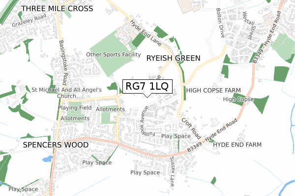 RG7 1LQ map - small scale - OS Open Zoomstack (Ordnance Survey) RG7 1LQ map - small scale - OS Open Zoomstack (Ordnance Survey)