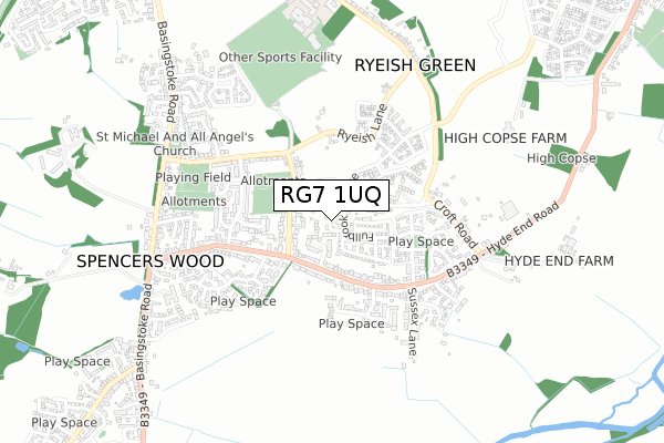 RG7 1UQ map - small scale - OS Open Zoomstack (Ordnance Survey) RG7 1UQ map - small scale - OS Open Zoomstack (Ordnance Survey)