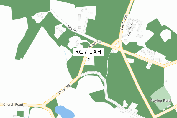 RG7 1XH map - large scale - OS Open Zoomstack (Ordnance Survey)