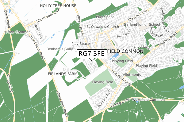 RG7 3FE map - small scale - OS Open Zoomstack (Ordnance Survey)