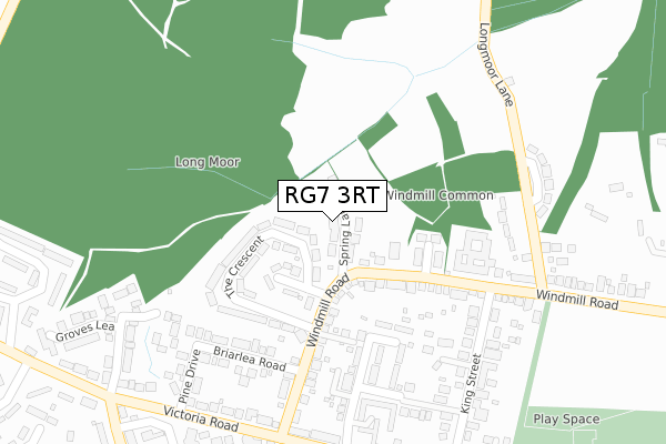 RG7 3RT map - large scale - OS Open Zoomstack (Ordnance Survey)