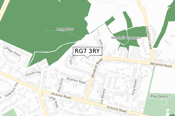 RG7 3RY map - large scale - OS Open Zoomstack (Ordnance Survey)
