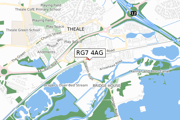 RG7 4AG map - small scale - OS Open Zoomstack (Ordnance Survey) RG7 4AG map - small scale - OS Open Zoomstack (Ordnance Survey)