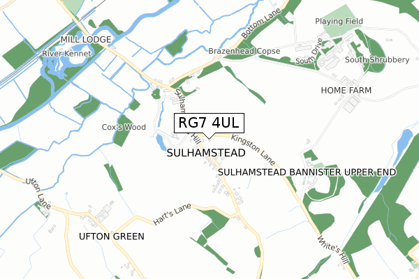RG7 4UL map - small scale - OS Open Zoomstack (Ordnance Survey)