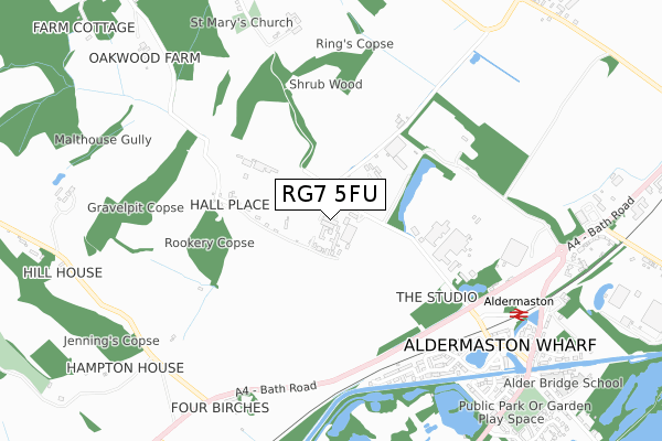 RG7 5FU map - small scale - OS Open Zoomstack (Ordnance Survey)