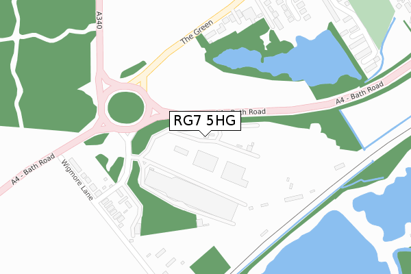 RG7 5HG map - large scale - OS Open Zoomstack (Ordnance Survey)