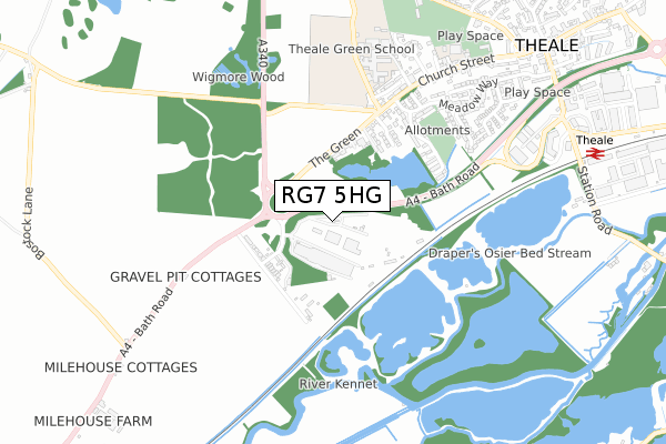 RG7 5HG map - small scale - OS Open Zoomstack (Ordnance Survey)