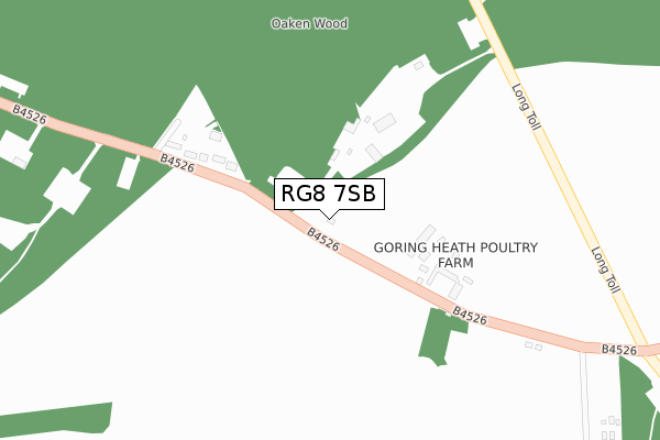 RG8 7SB map - large scale - OS Open Zoomstack (Ordnance Survey)