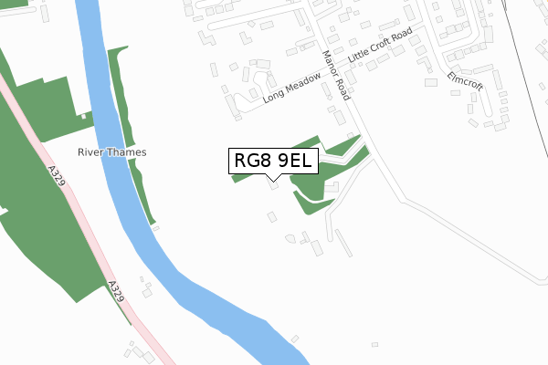 RG8 9EL map - large scale - OS Open Zoomstack (Ordnance Survey)