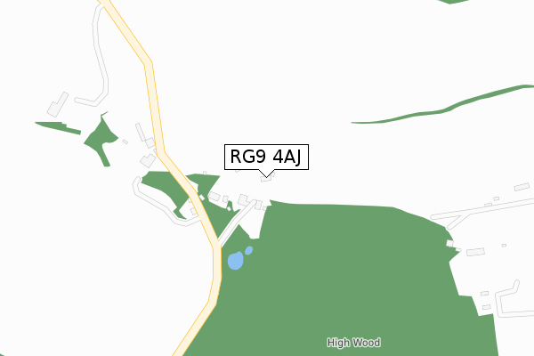 RG9 4AJ map - large scale - OS Open Zoomstack (Ordnance Survey)