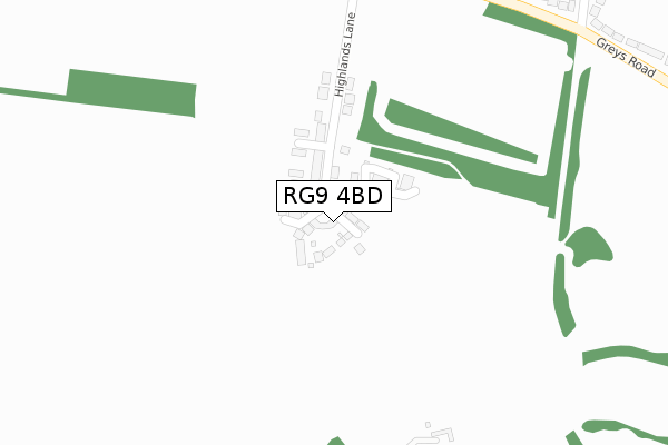 RG9 4BD map - large scale - OS Open Zoomstack (Ordnance Survey)